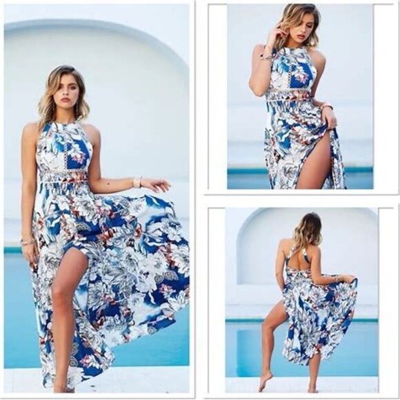 JAASE ENDLESS BOHEMIAN MAXI DRESS MAGNIOLIA PRINT FLORAL SIZE XL NWT - Picture 1 of 10